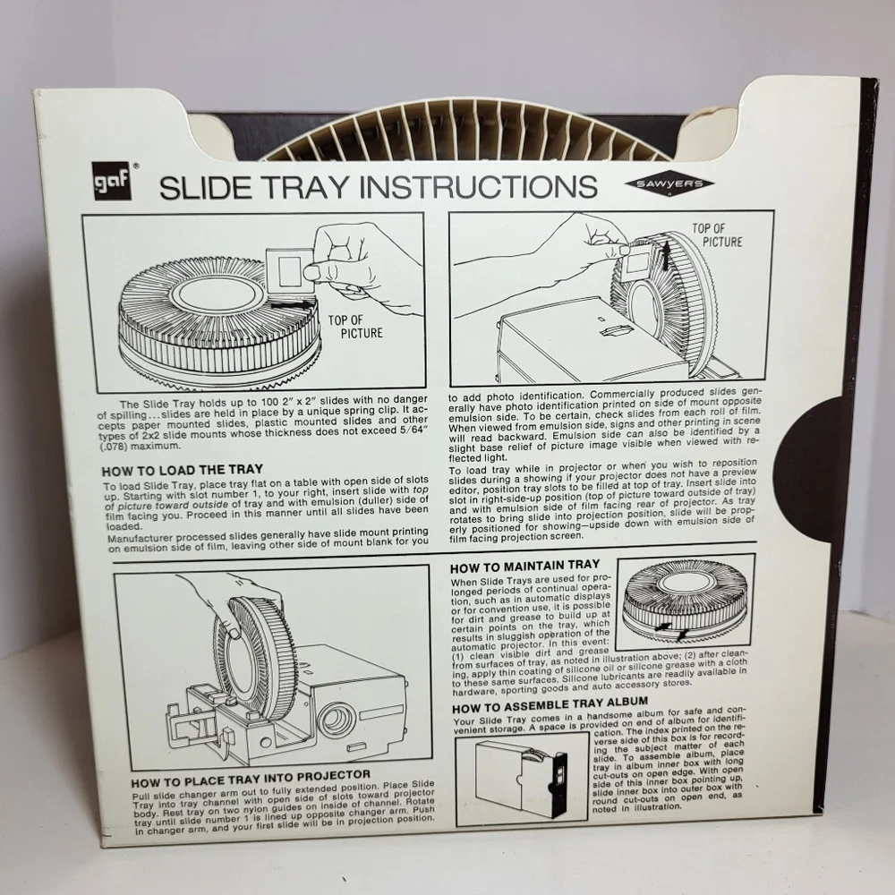 GAF Rototray Slide Carousel Rotary 100 Tray For 2